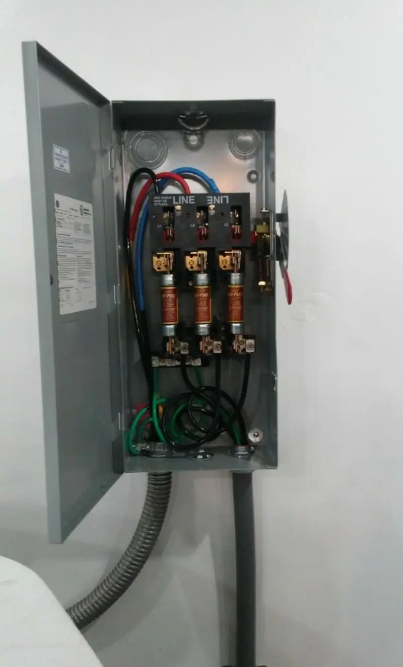 Three-phase disconnect switch installed for Electrical Wiring & Rewiring in Upland