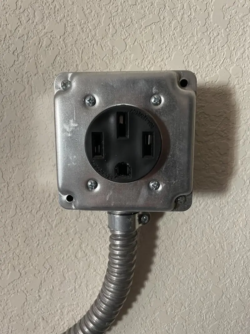 NEMA 14-50 outlet installed for Electrical Panel Upgrade in Upland